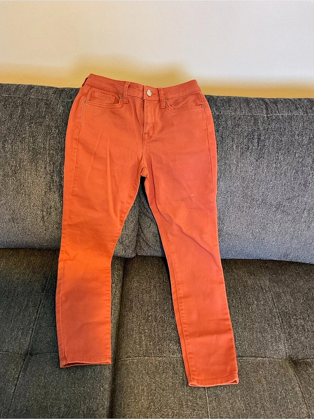 William Rast Perfect Ankle Skinny Jeans Orange Waist 25